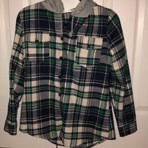 Flannel with hood